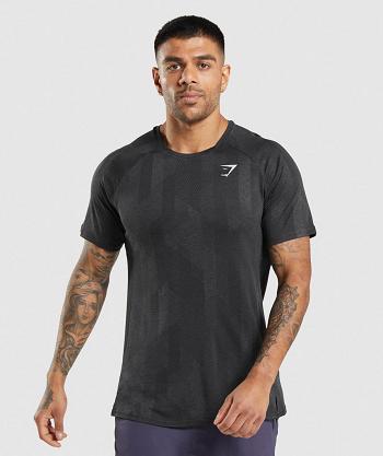 T Shirts Gymshark Apex Hombre Negras Gris | CO 3409HAP